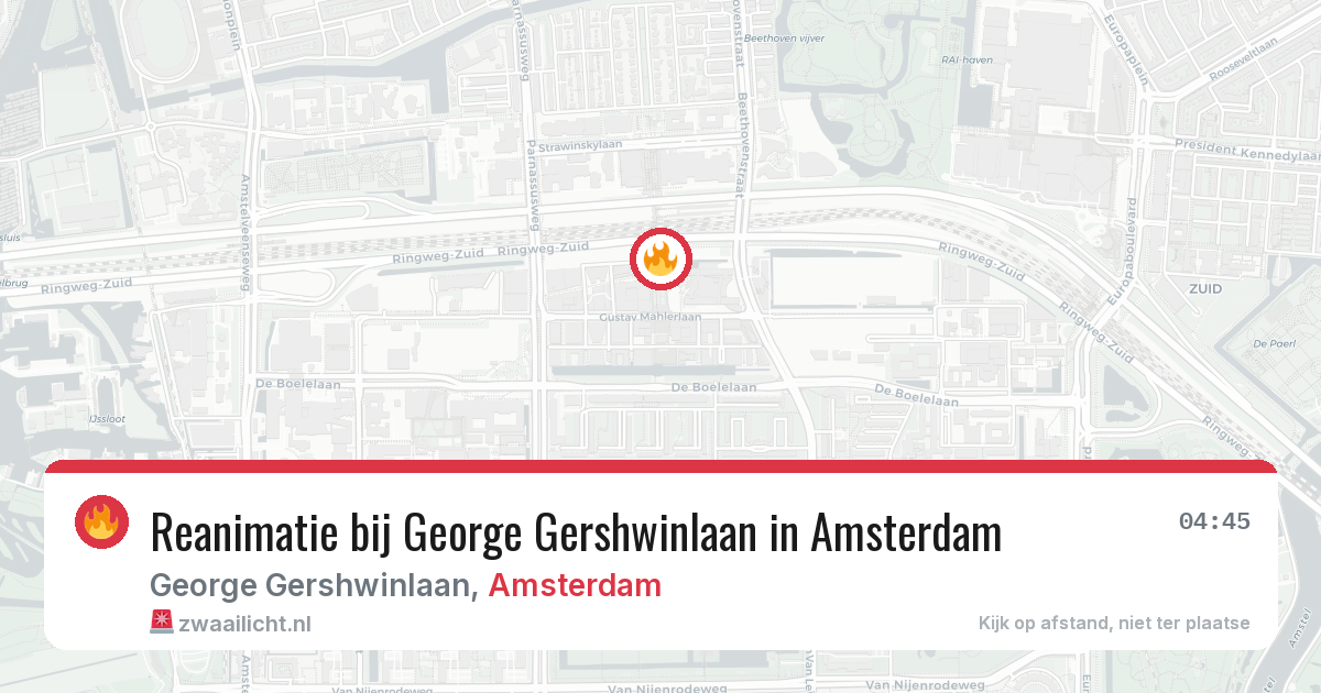 Reanimatie bij George Gershwinlaan in Amsterdam — 11 aug 2026