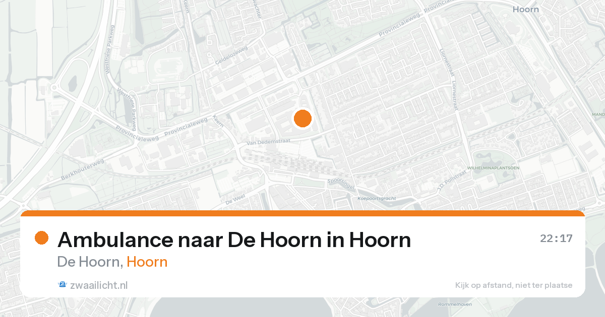 Ambulance naar De Hoorn in Hoorn — 25 mei 2026