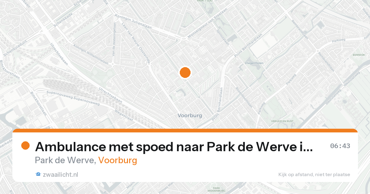 Ambulance met spoed naar Park de Werve in Voorburg — 28 mei 2026