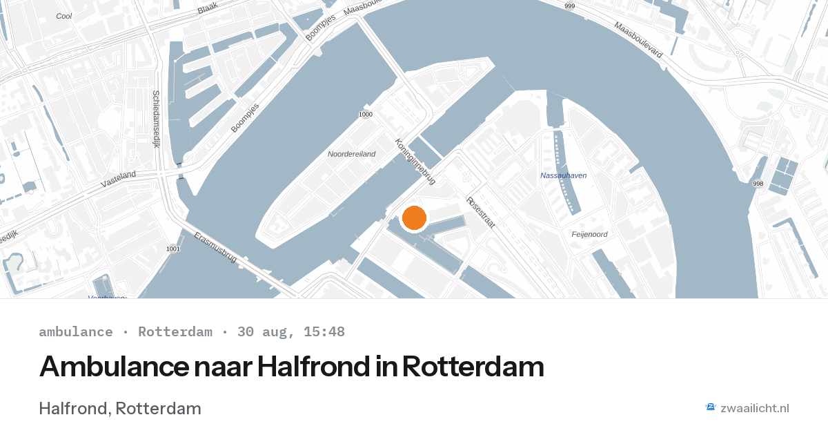 Ambulance naar Halfrond in Rotterdam — 30 aug 2026