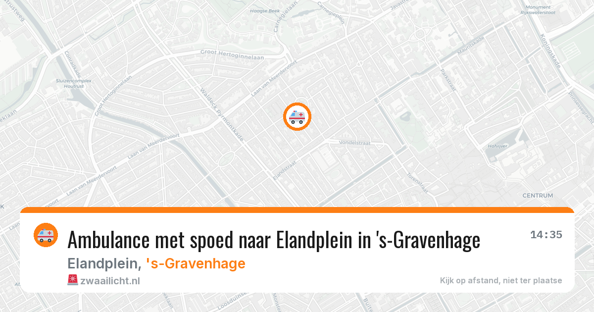 Ambulance met spoed naar Elandplein in 's-Gravenhage — 30 apr 2026