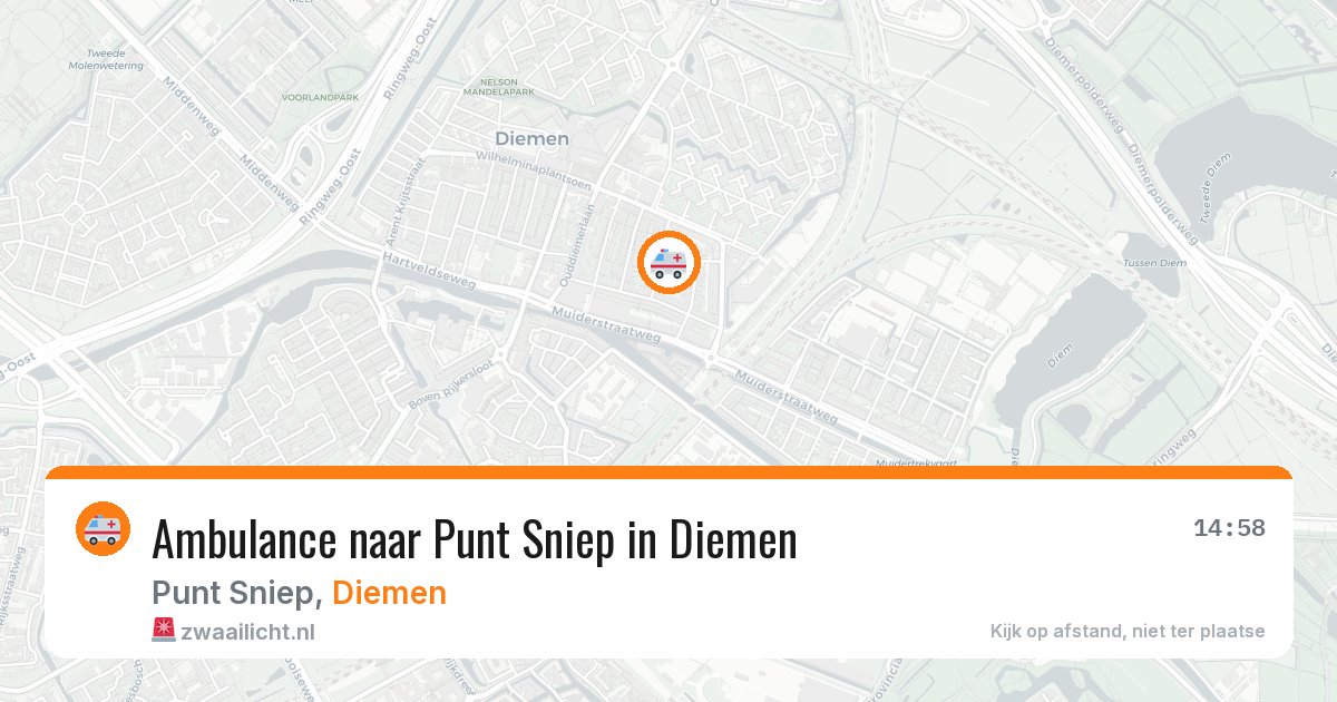 Ambulance naar Punt Sniep in Diemen — 20 apr 2026