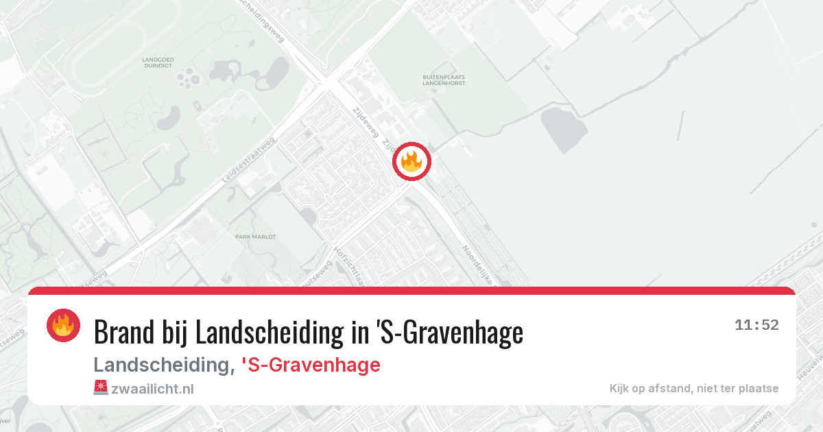 Brand bij Landscheiding in 'S-Gravenhage — 24 mei 2026