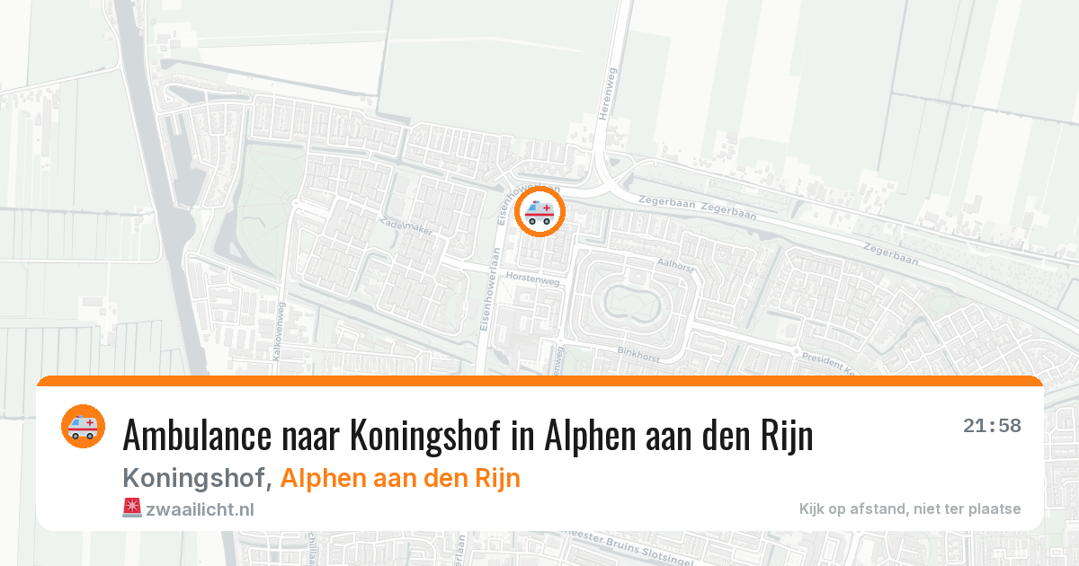Ambulance naar Koningshof in Alphen aan den Rijn — 29 jun 2026