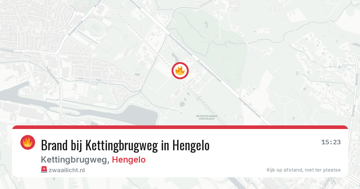 Brand bij Kettingbrugweg in Hengelo — 21 jun 2026