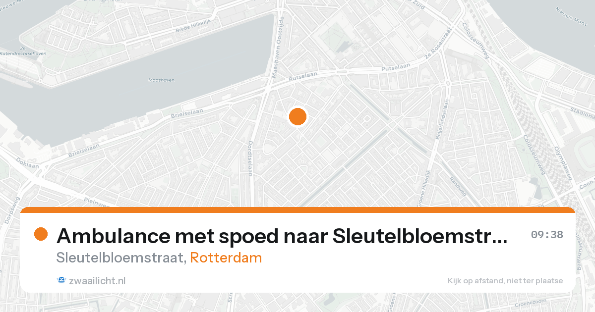 Ambulance met spoed naar Sleutelbloemstraat in Rotterdam — 18 aug 2026