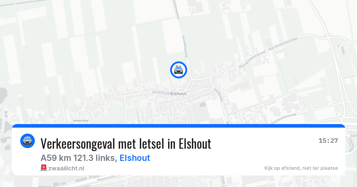 Verkeersongeval met letsel in Elshout — 30 mei 2026