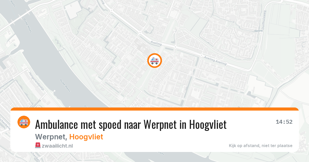 Ambulance met spoed naar Werpnet in Hoogvliet — 29 mei 2026