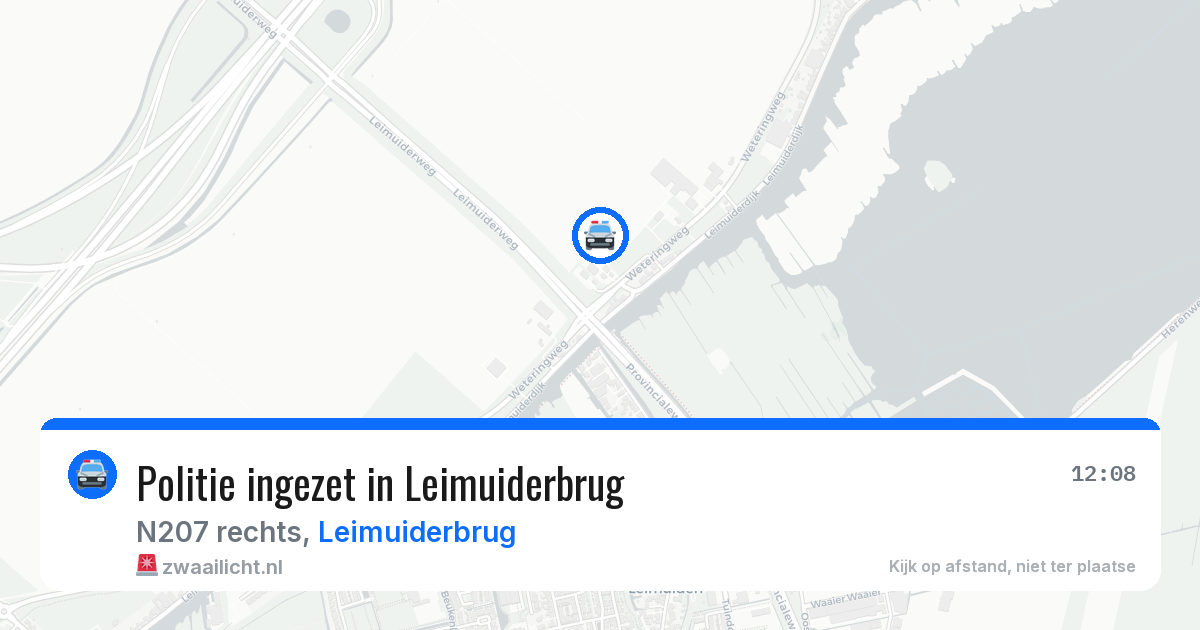 Politie ingezet in Leimuiderbrug — 20 jun 2026 | 🚨 Zwaailicht.nl