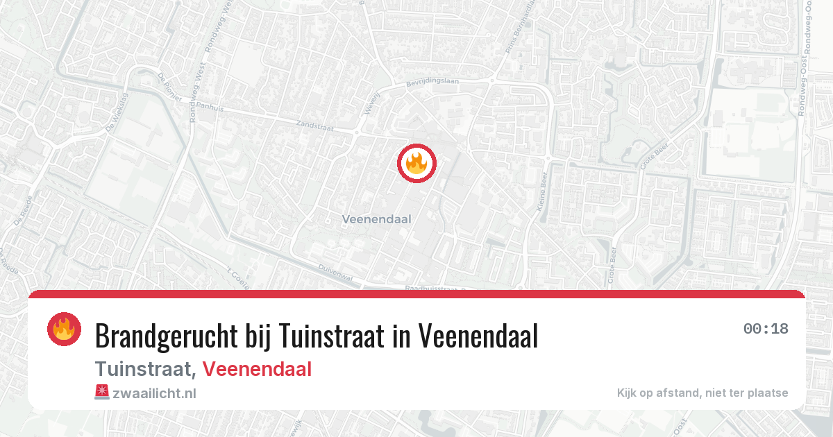 Brandgerucht bij Tuinstraat in Veenendaal — 20 mei 2026