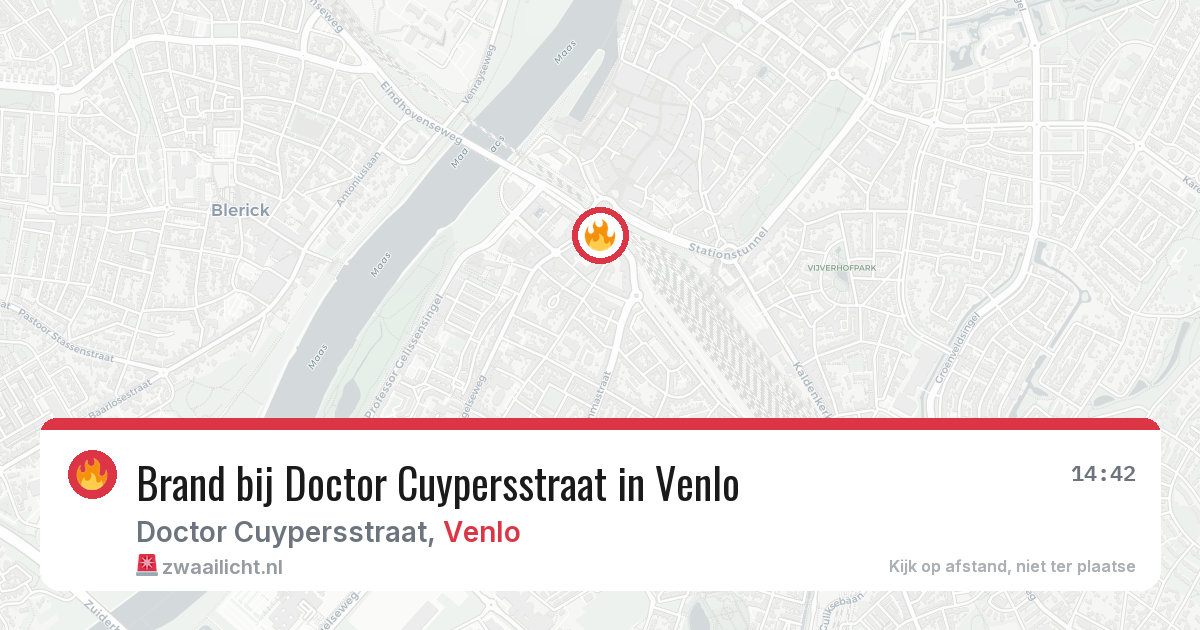 Brand bij Doctor Cuypersstraat in Venlo — 12 jun 2026