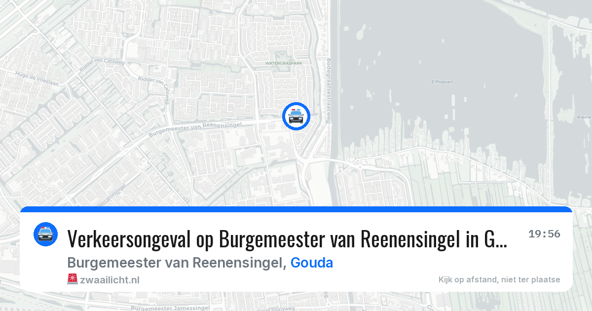 Verkeersongeval op Burgemeester van Reenensingel in Gouda — 25 apr 2026