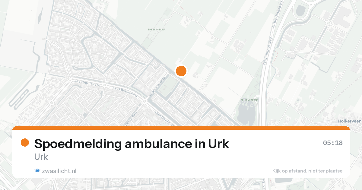 Spoedmelding ambulance in Urk — 8 feb 2026