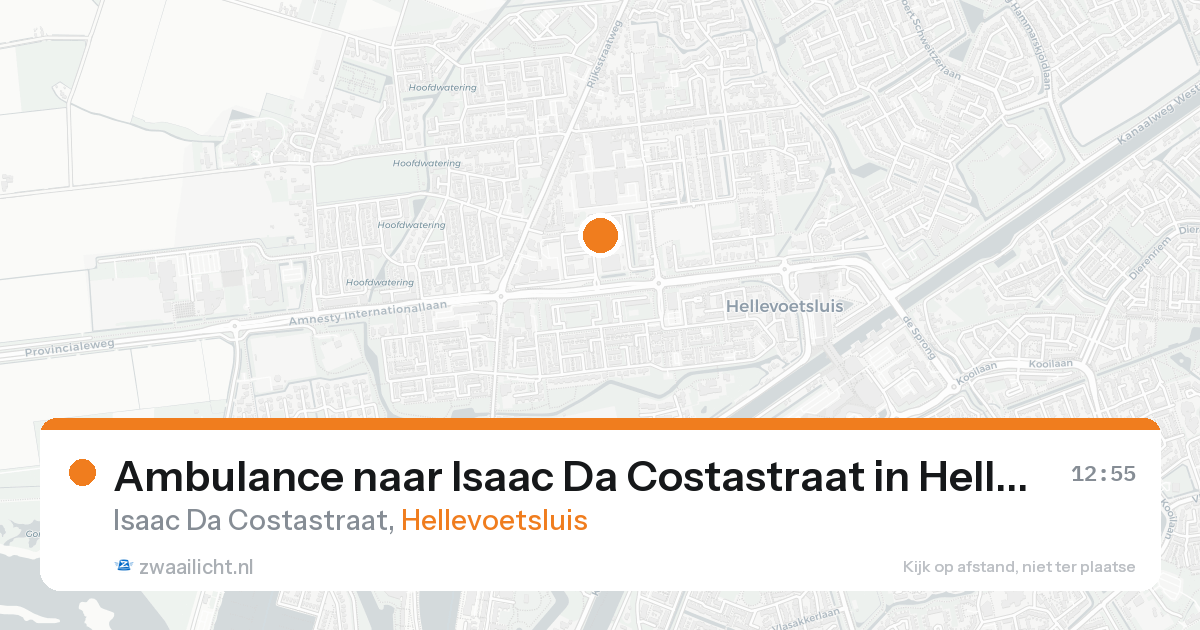 Ambulance naar Isaac Da Costastraat in Hellevoetsluis — 20 aug 2026