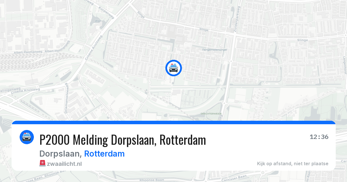 P2000 Melding Dorpslaan, Rotterdam — 19 jun 2026