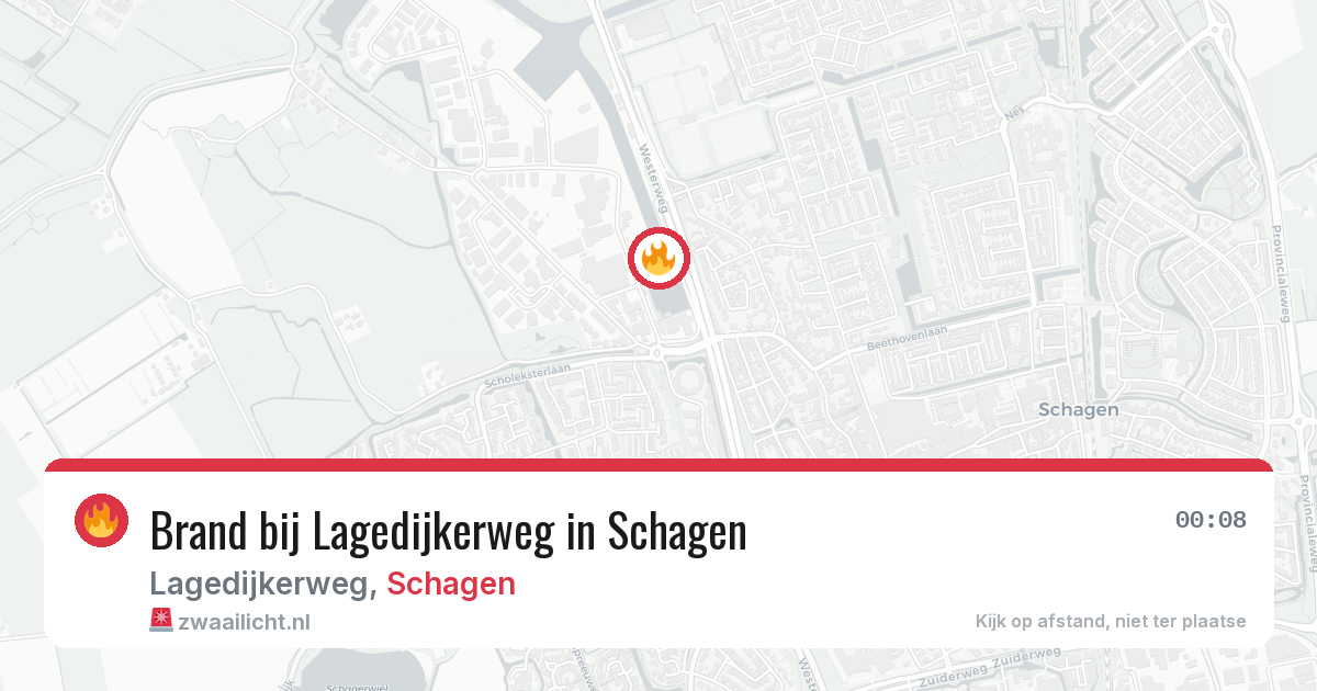 Brand bij Lagedijkerweg in Schagen — 13 jun 2026