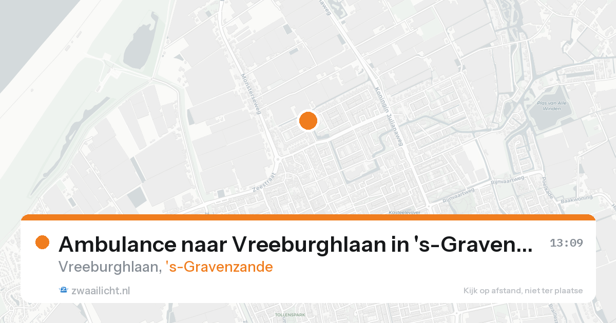 Ambulance naar Vreeburghlaan in 's-Gravenzande — 18 aug 2026