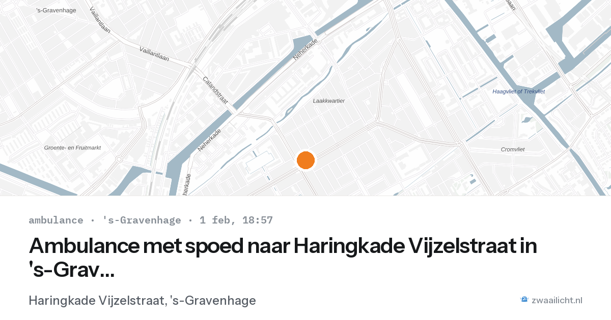 Ambulance met spoed naar Haringkade Vijzelstraat in 's-Gravenhage — 1 feb 2026