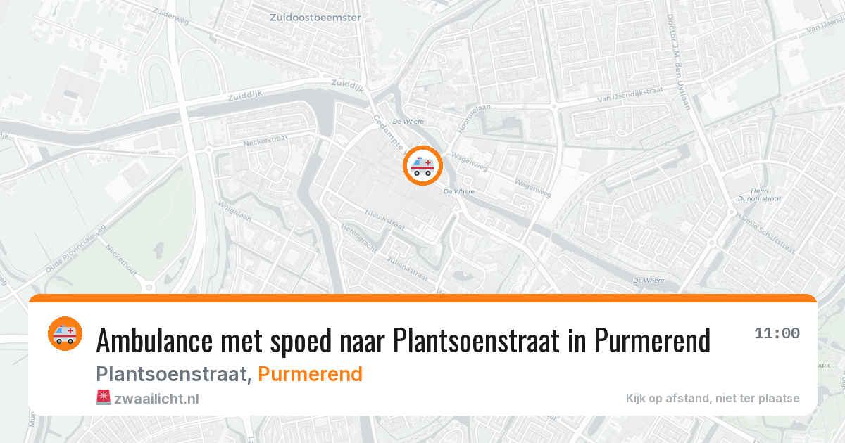 Ambulance met spoed naar Plantsoenstraat in Purmerend — 7 apr 2026