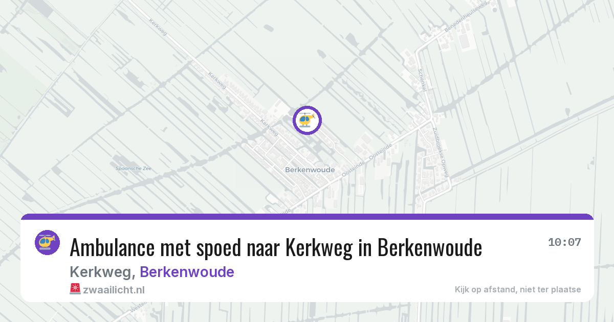 Ambulance met spoed naar Kerkweg in Berkenwoude — 17 jun 2026