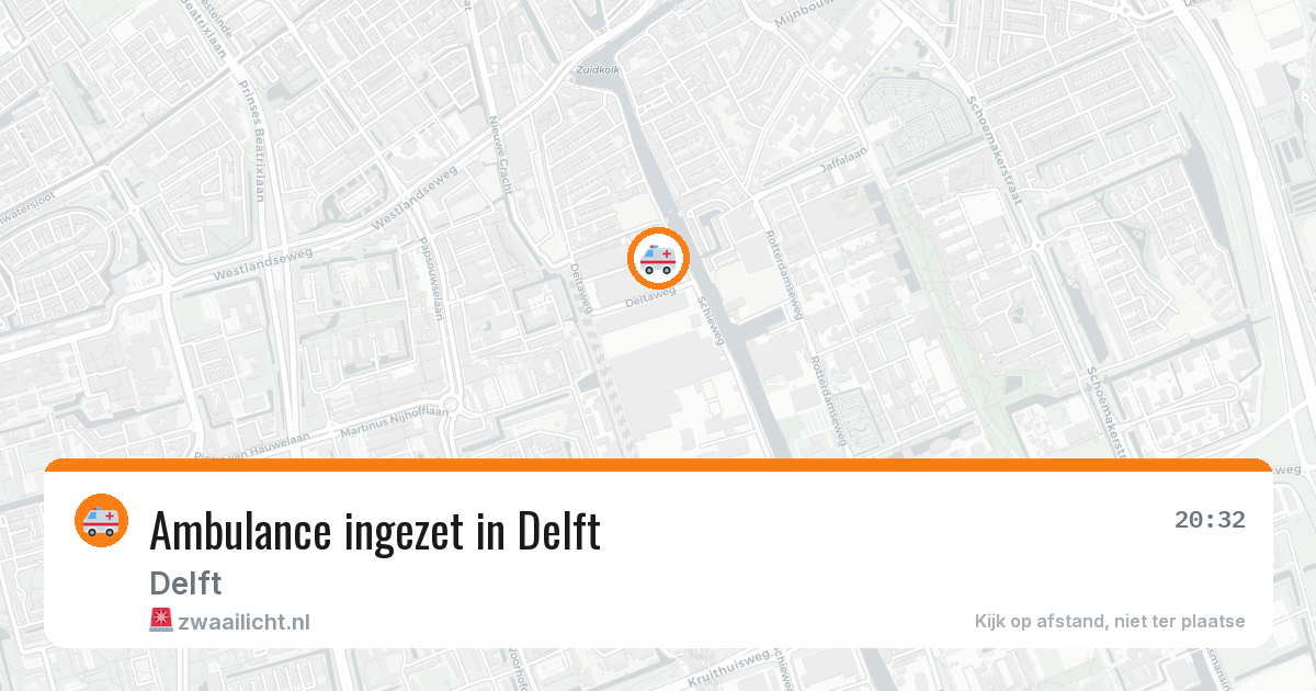 Ambulance ingezet in Delft — 12 aug 2026