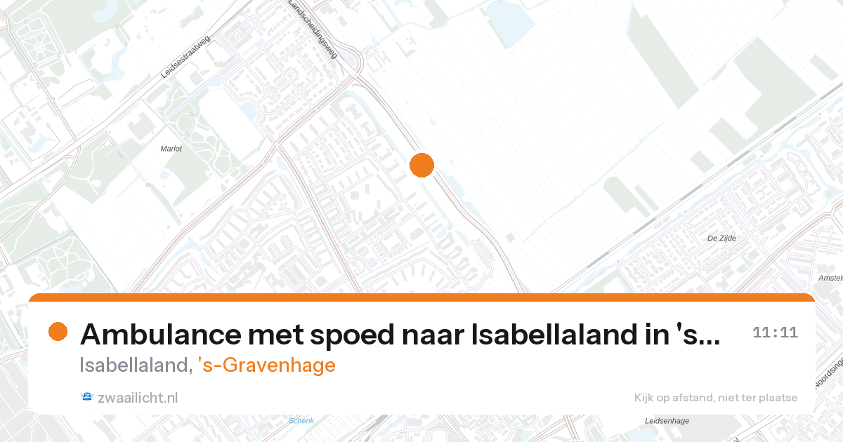 Ambulance met spoed naar Isabellaland in 's-Gravenhage — 28 aug 2026