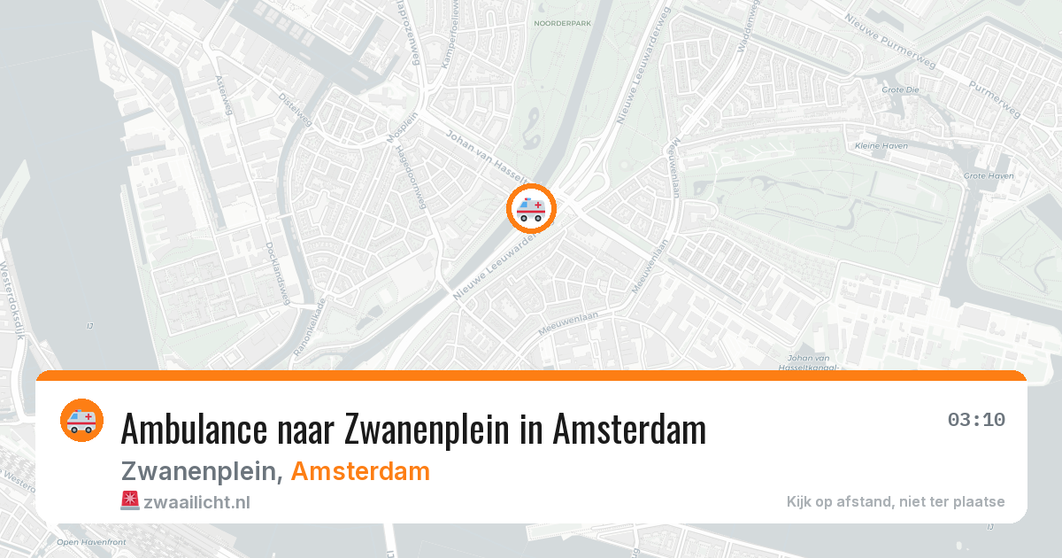 Ambulance naar Zwanenplein in Amsterdam — 10 jul 2026