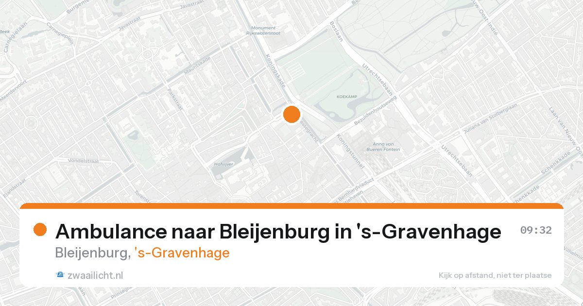 Ambulance naar Bleijenburg in 's-Gravenhage — 22 aug 2026
