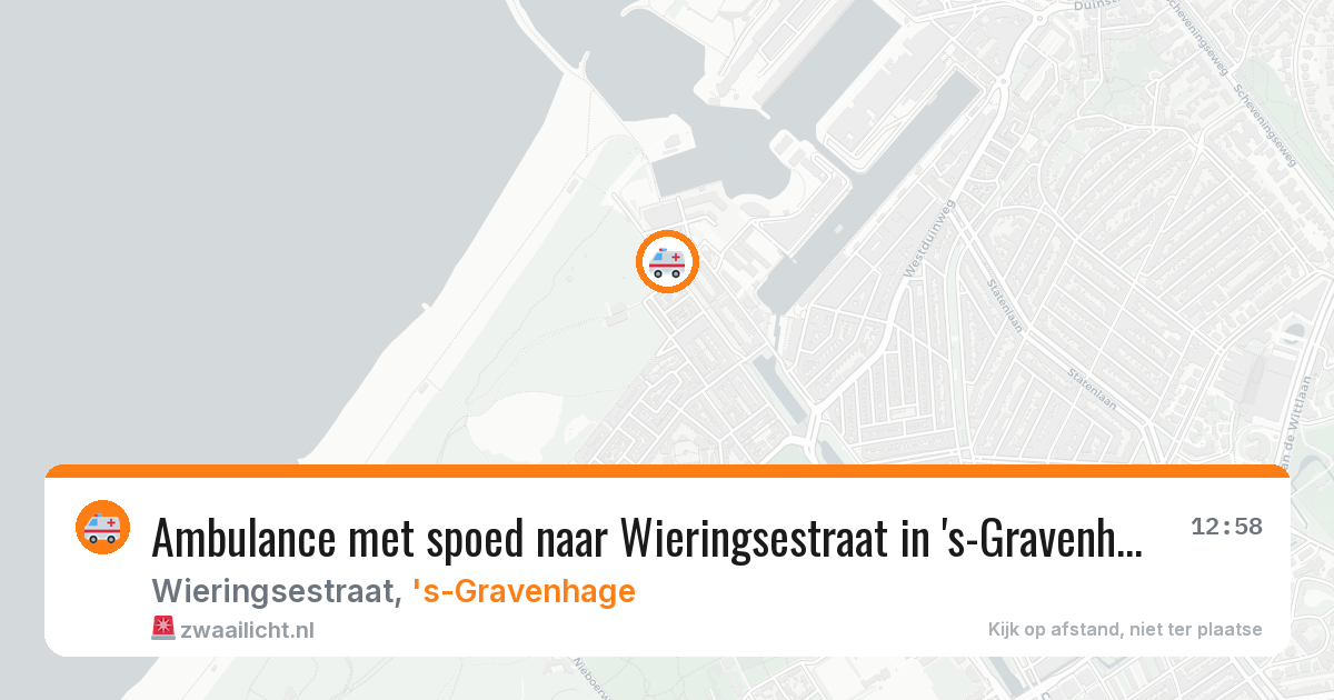 Ambulance met spoed naar Wieringsestraat in 's-Gravenhage — 2 jul 2026