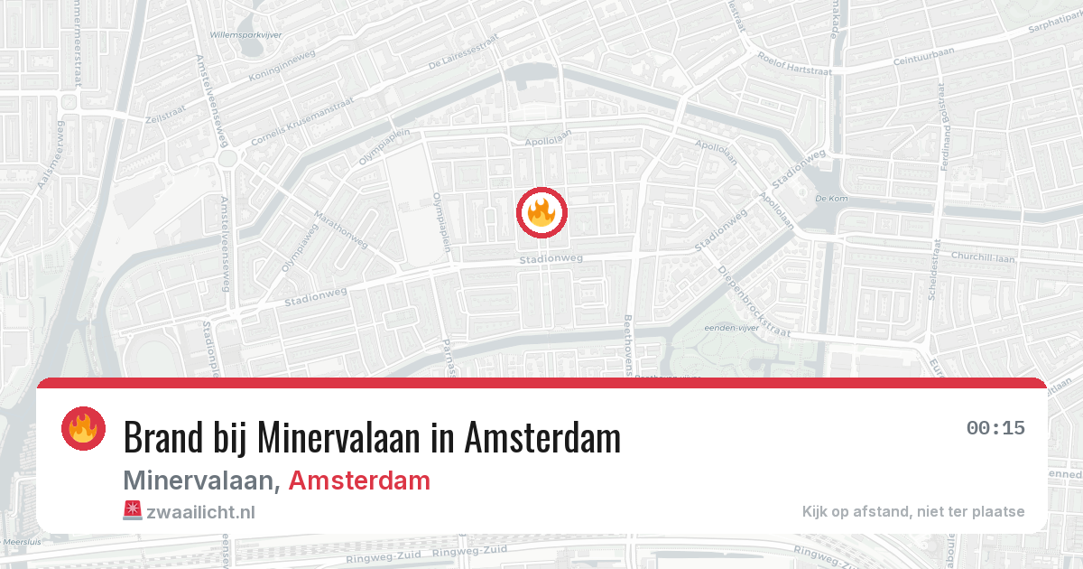 Brand bij Minervalaan in Amsterdam — 14 aug 2026
