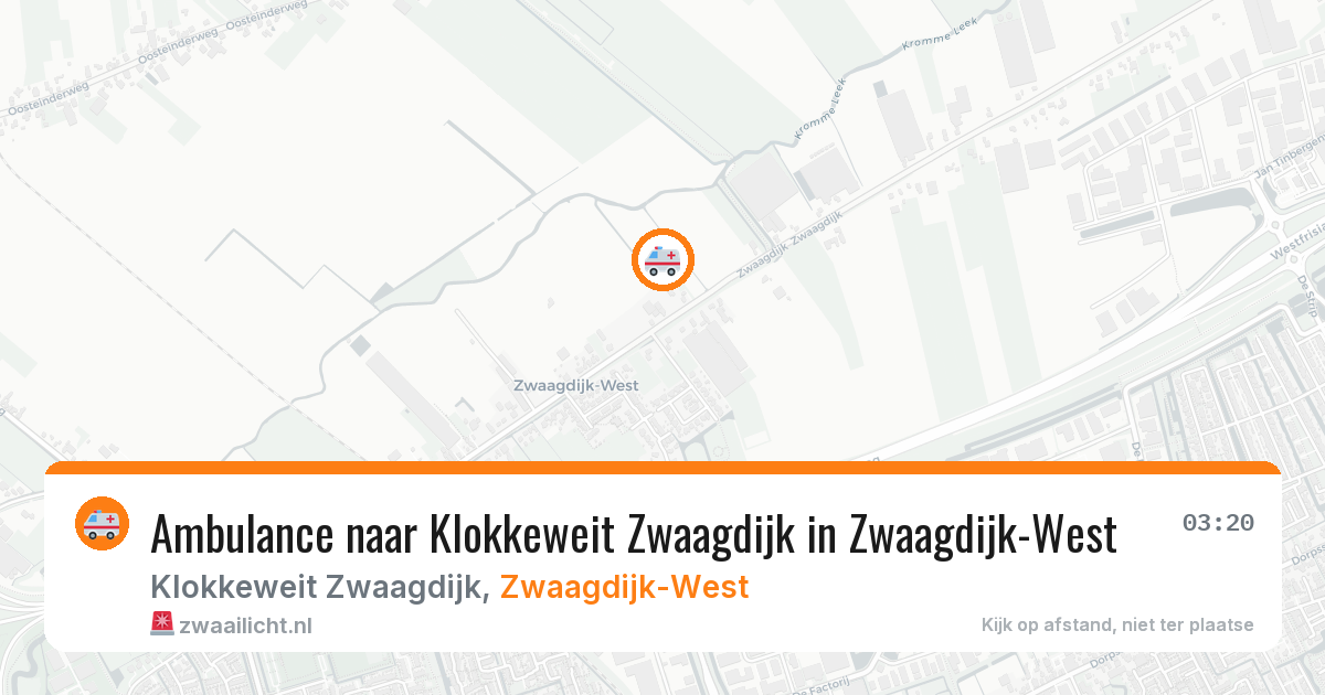 Ambulance naar Klokkeweit Zwaagdijk in Zwaagdijk-West — 30 jan 2026