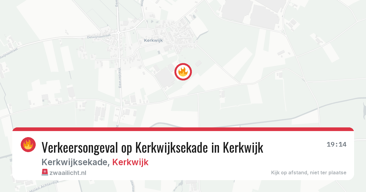 Verkeersongeval op Kerkwijksekade in Kerkwijk — 20 jun 2026