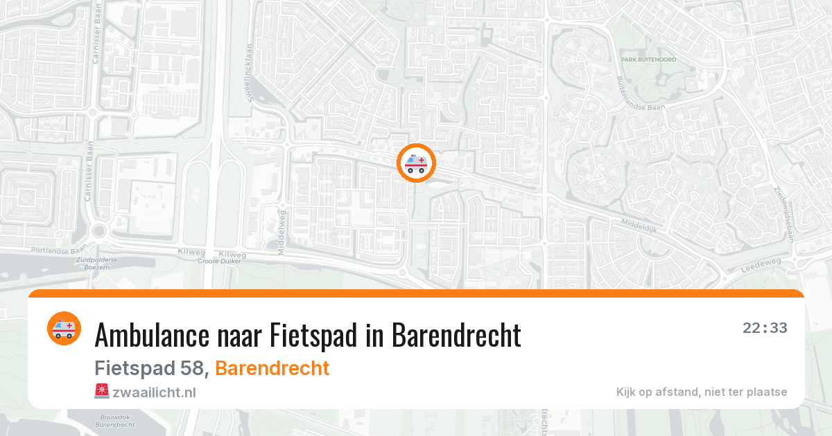 Ambulance naar Fietspad in Barendrecht — 25 mei 2026