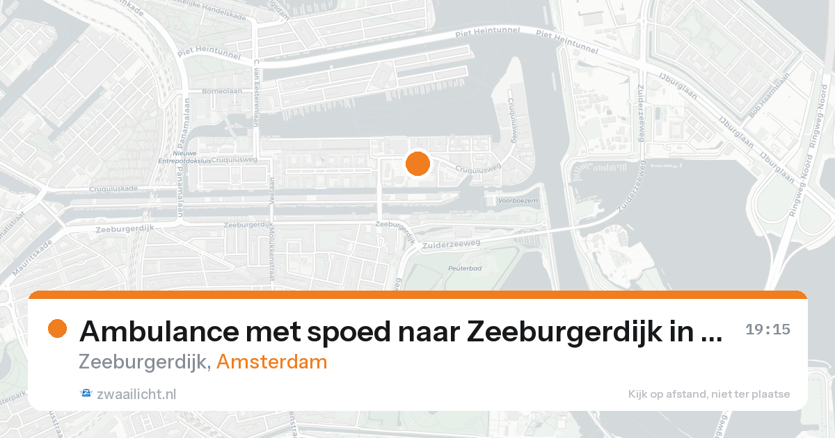 Ambulance met spoed naar Zeeburgerdijk in Amsterdam — 31 jan 2026
