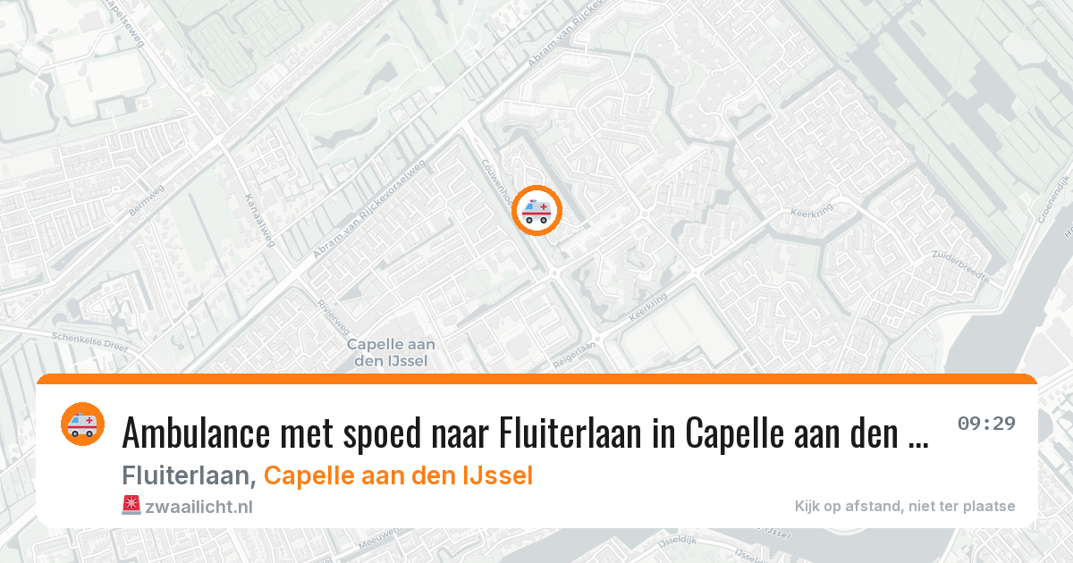 Ambulance met spoed naar Fluiterlaan in Capelle aan den IJssel — 21 mrt 2026