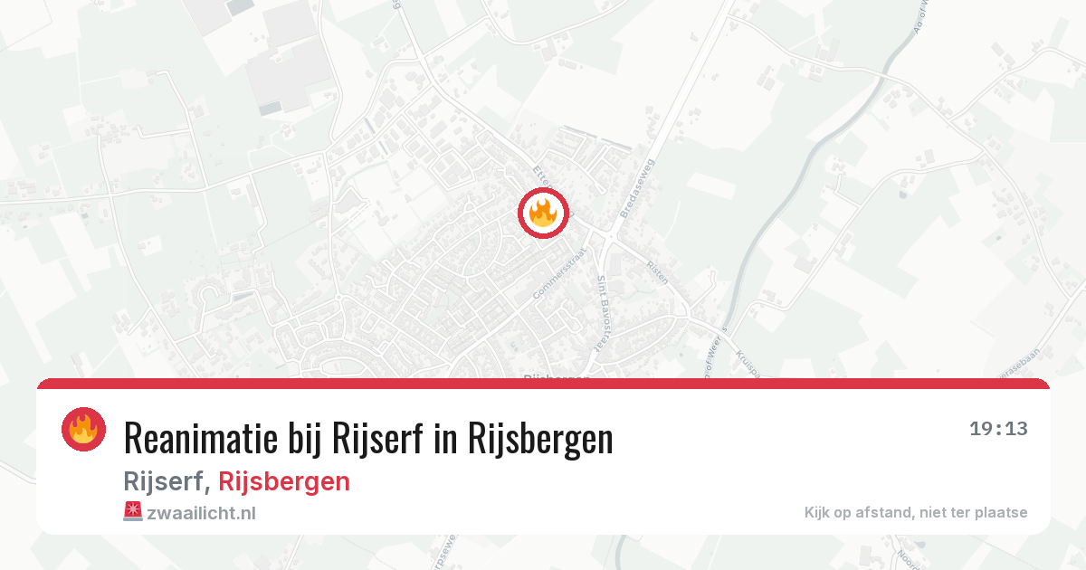 Reanimatie bij Rijserf in Rijsbergen — 22 jun 2026