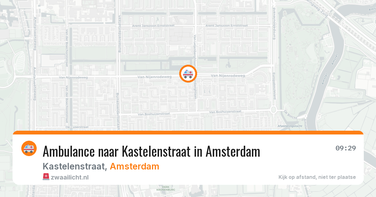 Ambulance naar Kastelenstraat in Amsterdam — 12 aug 2026