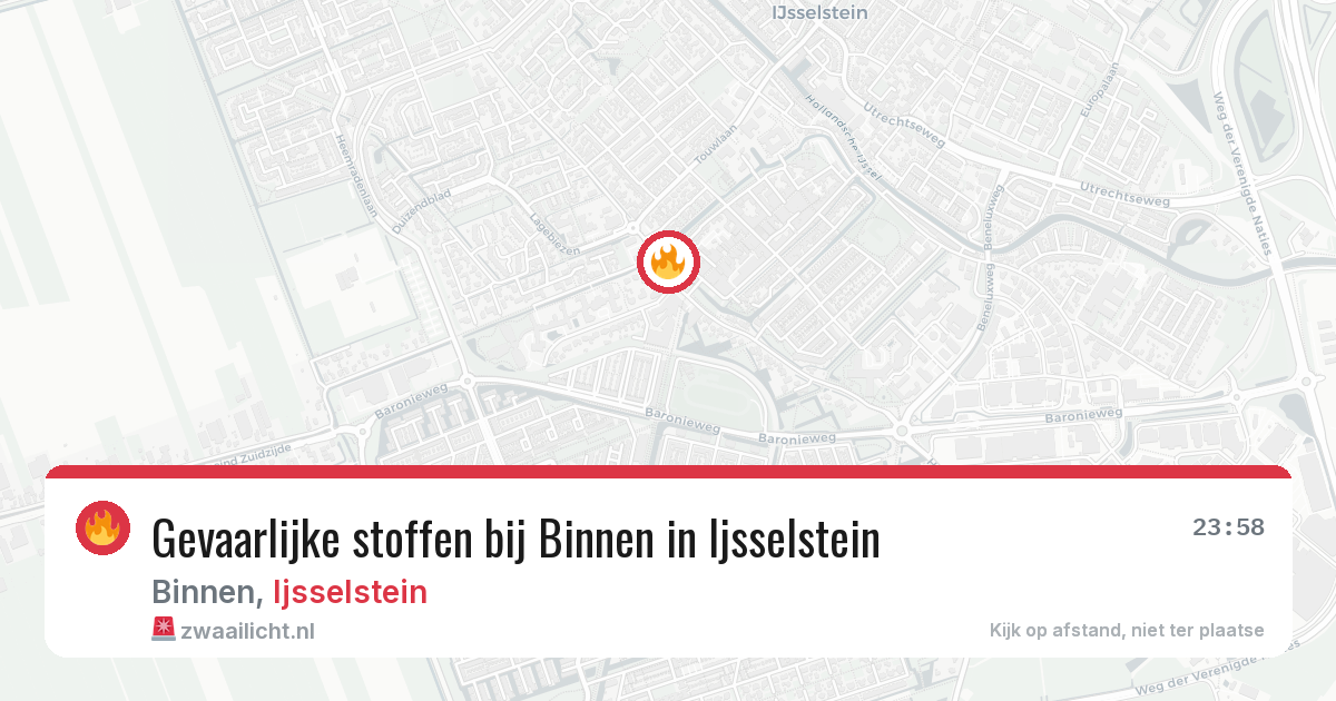 Gevaarlijke stoffen bij Binnen in Ijsselstein — 7 apr 2026