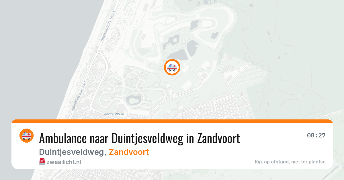 Ambulance naar Duintjesveldweg in Zandvoort — 9 mei 2026