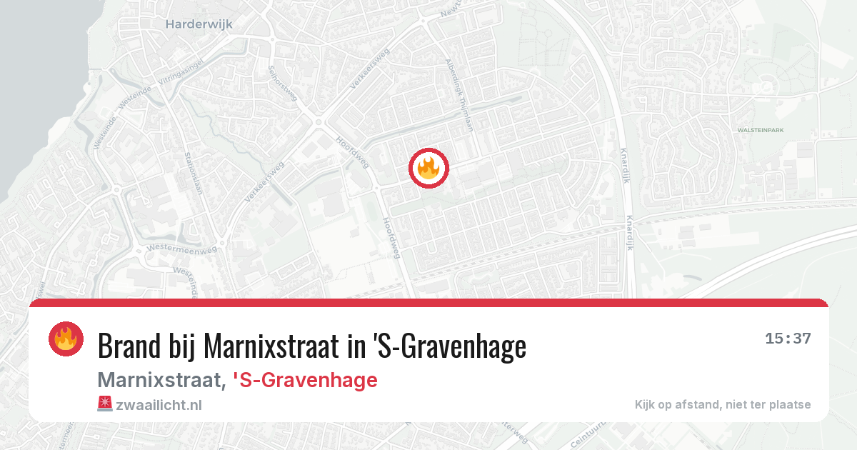 Brand bij Marnixstraat in 'S-Gravenhage — 23 mrt 2026