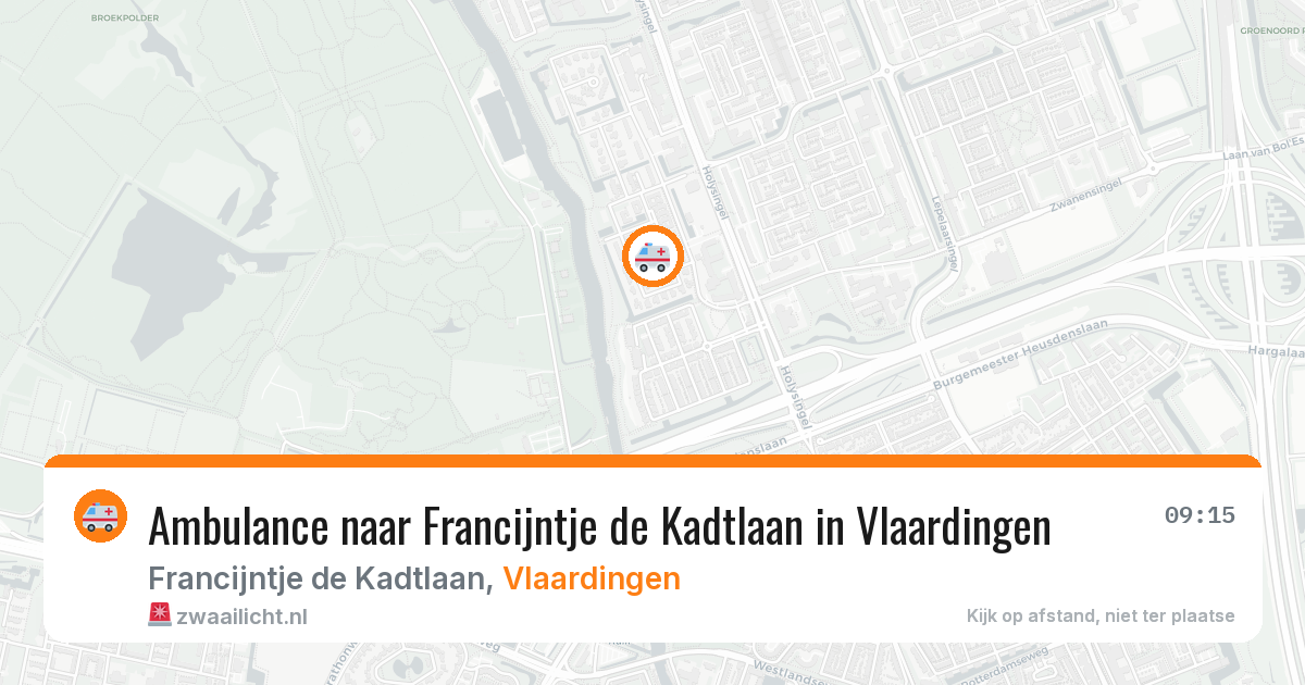 Ambulance naar Francijntje de Kadtlaan in Vlaardingen — 19 mrt 2026