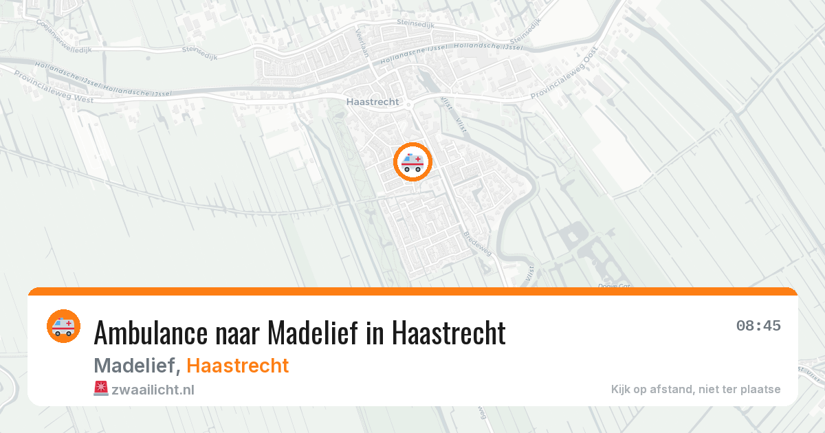 Ambulance naar Madelief in Haastrecht — 29 jul 2026
