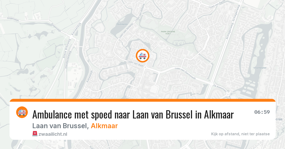 Ambulance met spoed naar Laan van Brussel in Alkmaar — 3 apr 2026