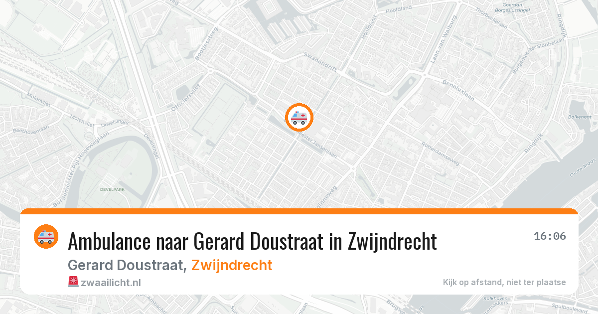 Ambulance naar Gerard Doustraat in Zwijndrecht — 28 jun 2026