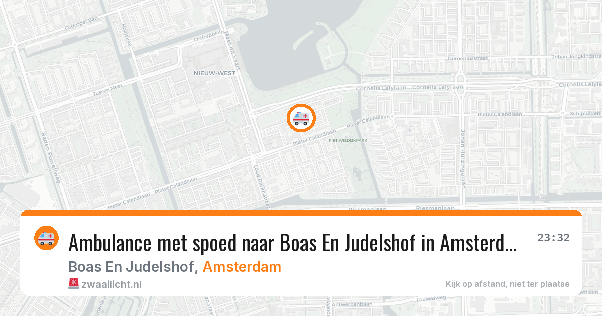 Ambulance met spoed naar Boas En Judelshof in Amsterdam — 25 jun 2026