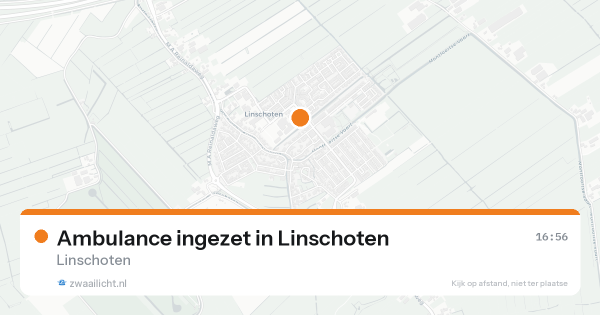 Ambulance ingezet in Linschoten — 14 aug 2026