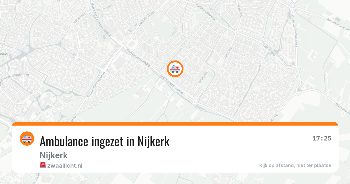 Ambulance ingezet in Nijkerk — 11 aug 2026