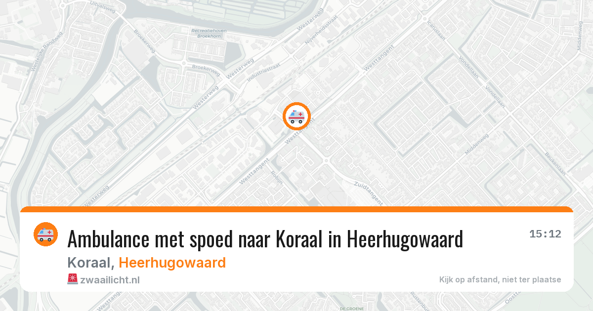 Ambulance met spoed naar Koraal in Heerhugowaard — 4 jul 2026