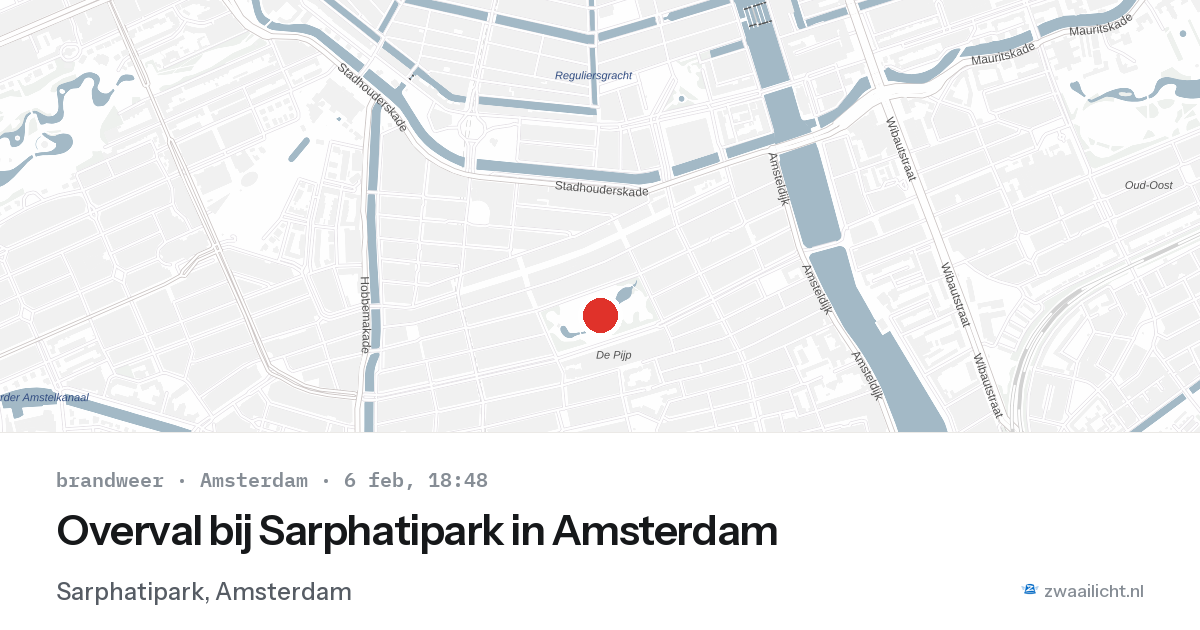 Overval bij Sarphatipark in Amsterdam — 6 feb 2026