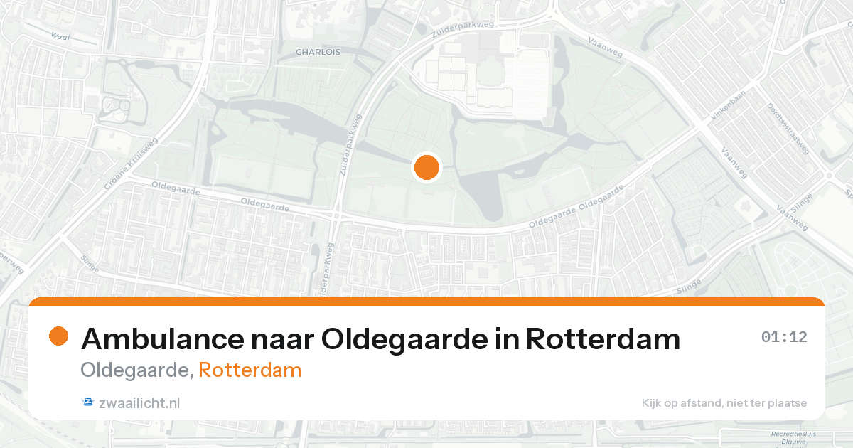 Ambulance naar Oldegaarde in Rotterdam — 18 aug 2026